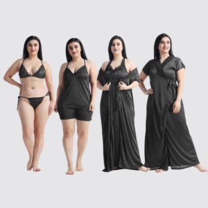 Black 6 part Nighty