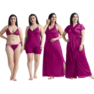 Magenta 6 part Nighty