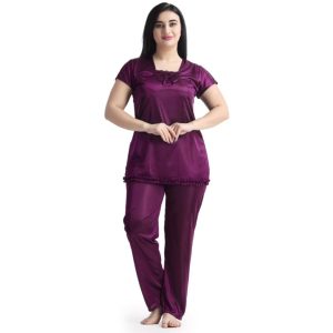 Purple color 2 Part Nighty